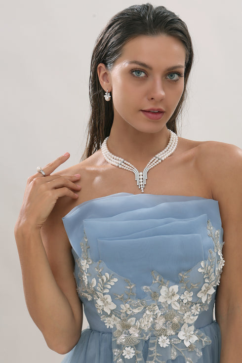 Triple-Layered Freshwater Pearl Strand Necklace - House Of Pearls