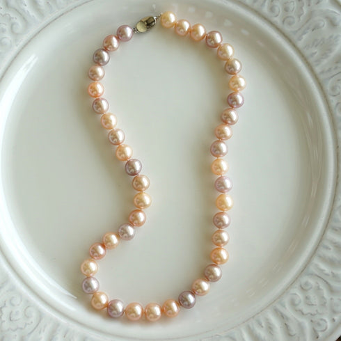 10-11mm Multicolor Freshwater Pearl Strand Necklace - Necklaces made with hand-selected pearls from House of Pearls