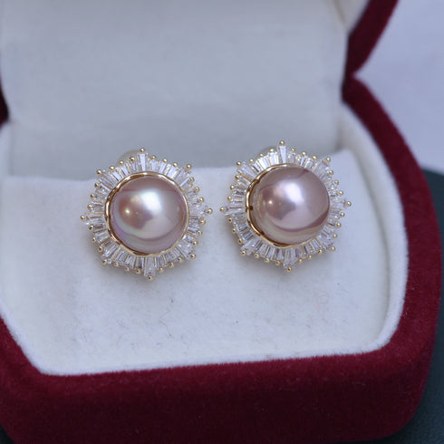 10-11mm White Freshwater Pearl & Aisling Earrings - Earrings made with hand-selected pearls from House of Pearls