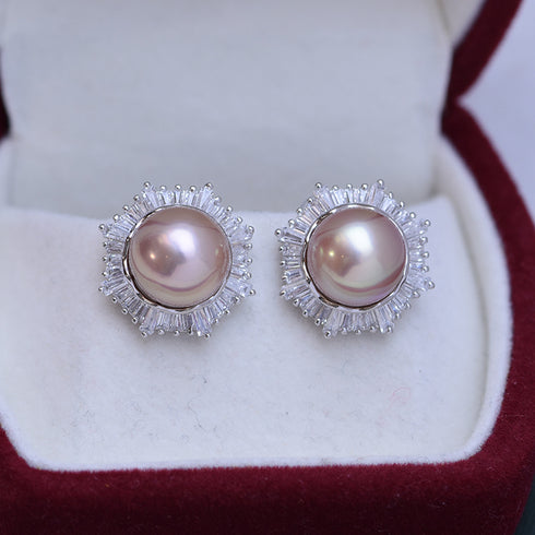 10-11mm White Freshwater Pearl & Aisling Earrings - Earrings made with hand-selected pearls from House of Pearls