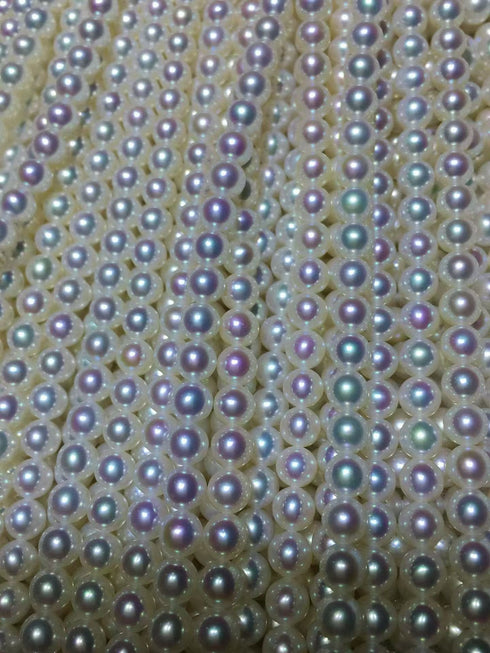 Aurora White Freshwater Pearl Strand Necklace (5–5.5mm)