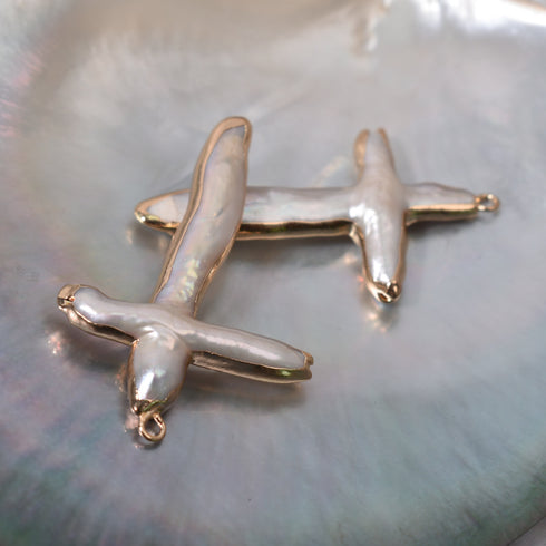 Large Cross Pearl Pendant - House Of Pearls