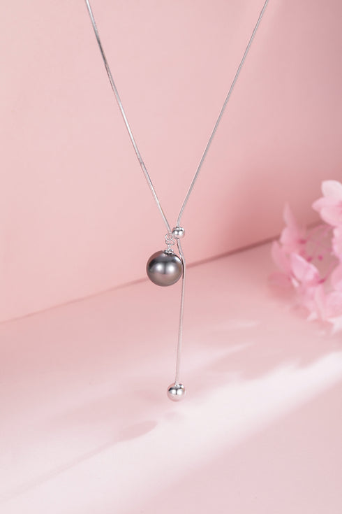 11-12mm Tahitian Pearl Clavicle Chain Necklace - Necklaces made with hand-selected pearls from House of Pearls