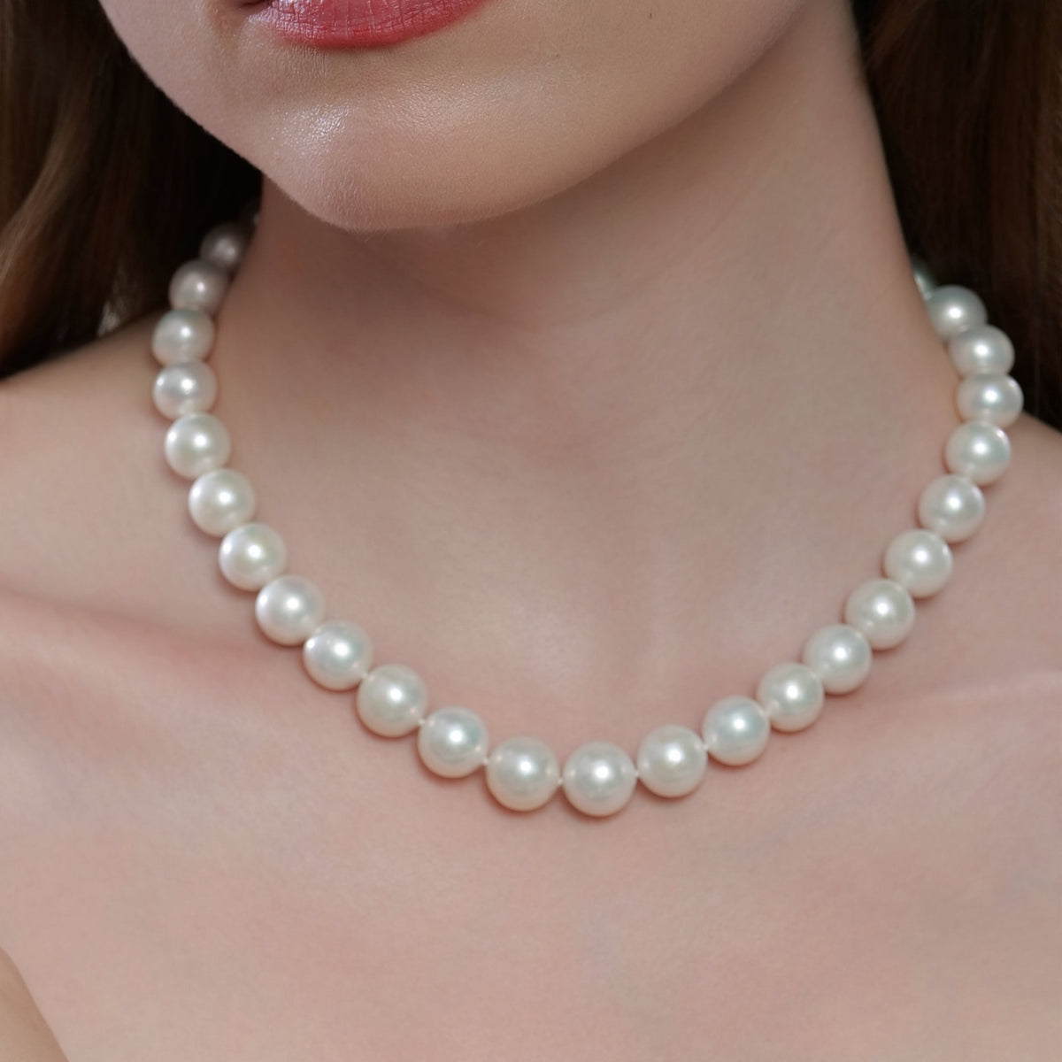 11-13mm Edison White Freshwater Pearl Necklace House Of – House Of