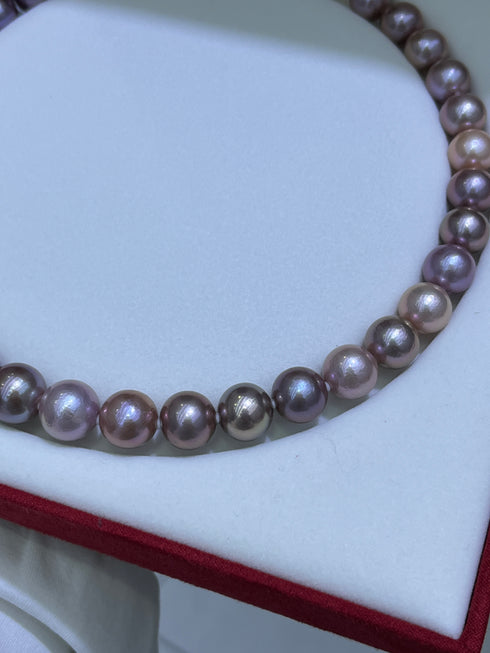 11-13mm Purple Freshwater Pearl Strand Necklace -AAA Quality - Necklace made with hand-selected pearls from House of Pearls
