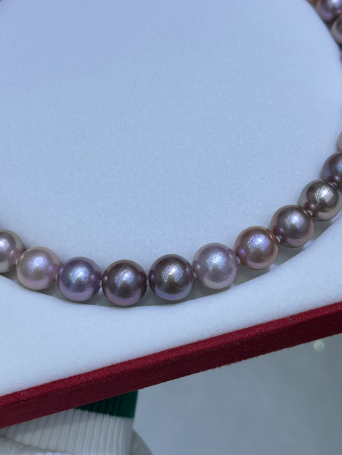 11-13mm Purple Freshwater Pearl Strand Necklace -AAA Quality - Necklace made with hand-selected pearls from House of Pearls