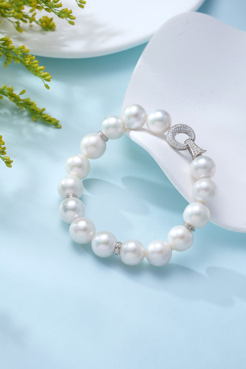 11-13mm White Edison Pearl Bracelet - Bracelets made with hand-selected pearls from House of Pearls