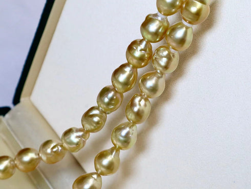 11-13mm Golden South Sea Baroque Pearl Strand - Necklaces made with hand-selected pearls from House of Pearls