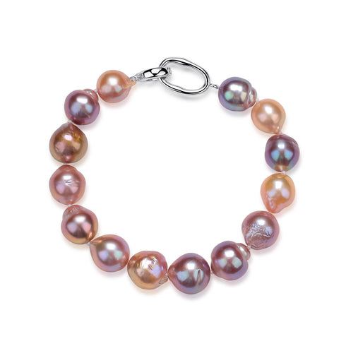 Pink-Purple Baroque Pearl Necklace and Bracelet Set - House Of Pearls