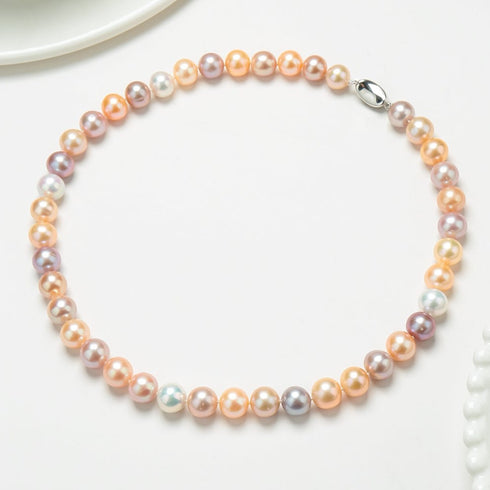 10-11mm Multicolor Freshwater Pearl Strand Necklace - House Of Pearls