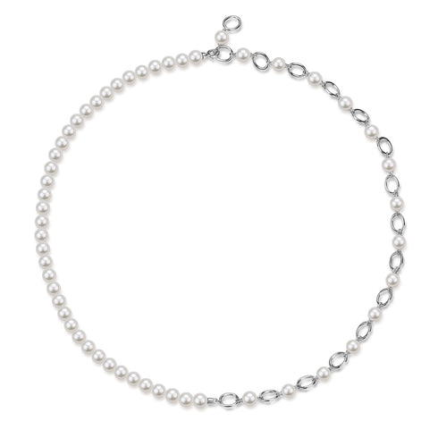 8.5-9.5mm Freshwater Pearl Spliced Necklace - House Of Pearls