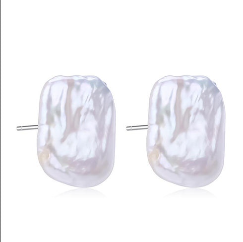 Pink Baroque Freshwater Pearl Stud Earrings - House Of Pearls