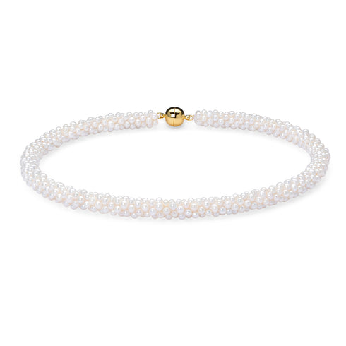2-3mm White Freshwater Pearls Necklace with Magnetic Lock - Necklaces made with hand-selected pearls from House of Pearls
