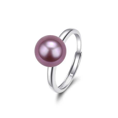 9-10mm Purple Freshwater Pearl & Modern Ring - House Of Pearls