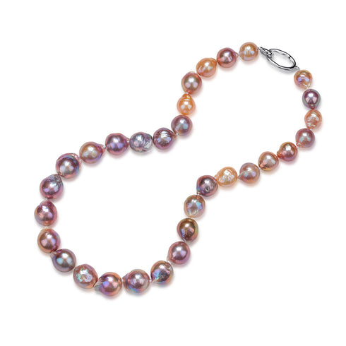 Pink-Purple Baroque Pearl Necklace and Bracelet Set - House Of Pearls