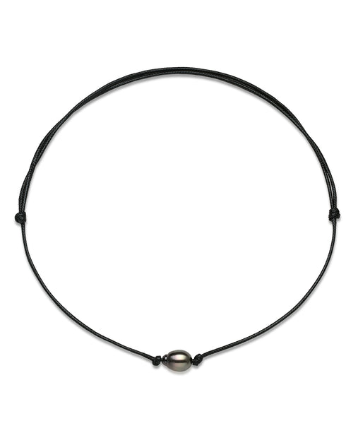 Tahitian Baroque Pearl Knotted Leather Necklace - House Of Pearls