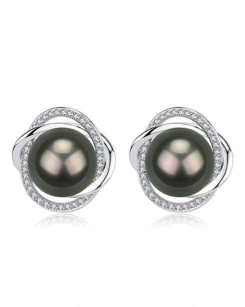 10-11mm Tahitian Pearl & Venus Earrings - House Of Pearls