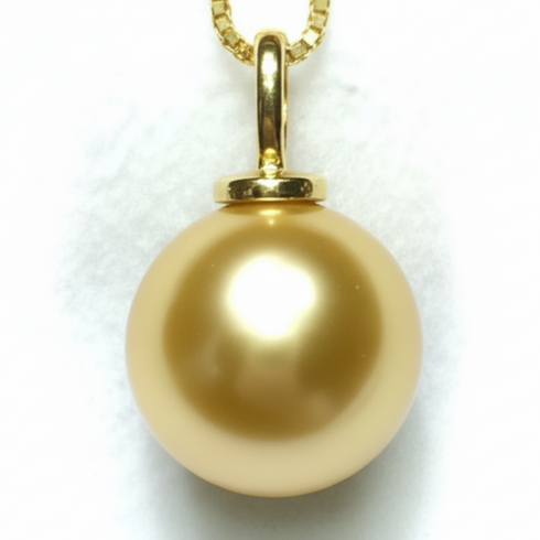 10-12mm Golden South Sea Pearl Classic Pendant Necklace – GRC Certified - Necklaces made with hand-selected pearls from House of Pearls