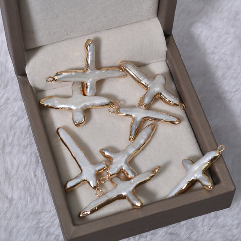 Large Cross Pearl Pendant - House Of Pearls