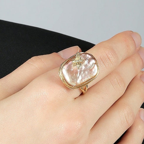 Baroque Freshwater Pearl Bee Ring - Rings made with hand-selected pearls from House of Pearls