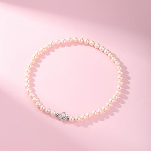 9-10mm White Freshwater Pearl Necklace - AAA Quality - Necklaces made with hand-selected pearls from House of Pearls