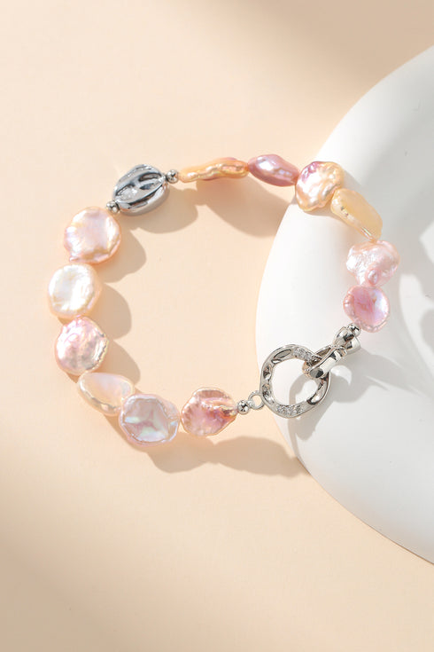 Keshi Freshwater Pearl Floral Petal Set in Iridescent Pink-Purple - Necklaces made with hand-selected pearls from House of Pearls