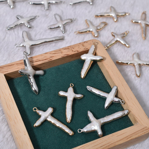 Large Cross Pearl Pendant - House Of Pearls