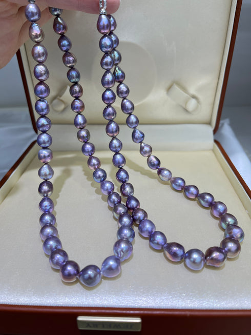 Aurora Colorful Iridescent Baroque Pearl Strand - House Of Pearls