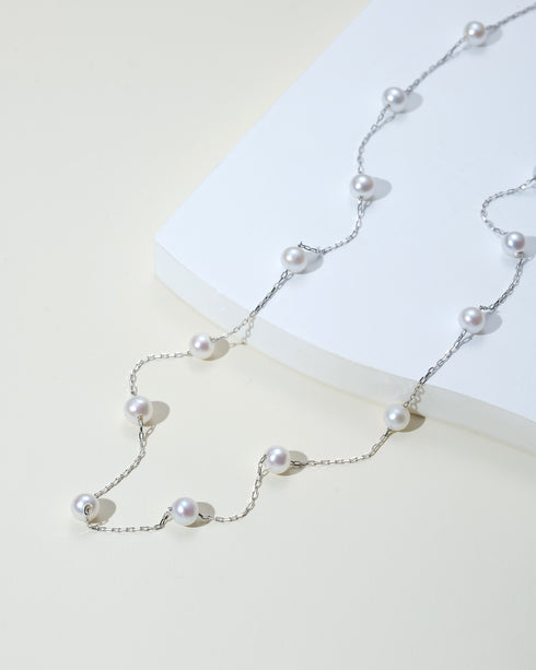 3–4mm Starry Freshwater Pearl Silver Necklace - Necklaces made with hand-selected pearls from House of Pearls