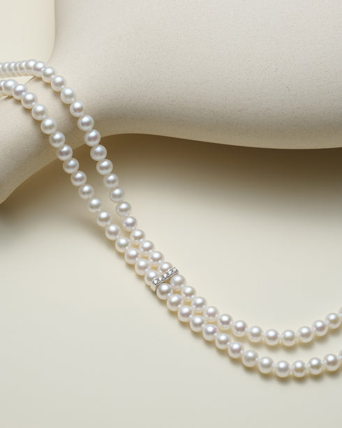 30–33" Freshwater Pearl Necklace – Double Strand