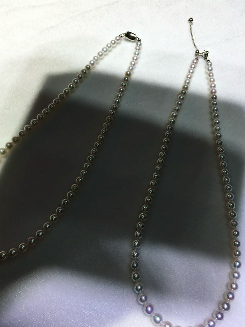 5-6mm Aurora White Freshwater Pearl Strand Necklace