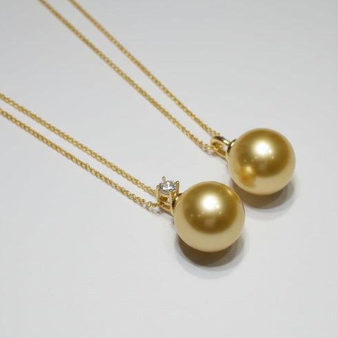 10-12mm Golden South Sea Pearl Classic Pendant Necklace – GRC Certified - Necklaces made with hand-selected pearls from House of Pearls