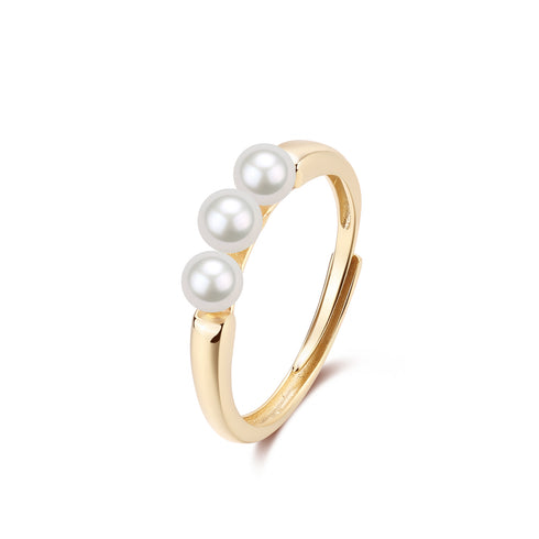 4-4.5mm Freshwater 3 Pearls Ring - Rings made with hand-selected pearls from House of Pearls