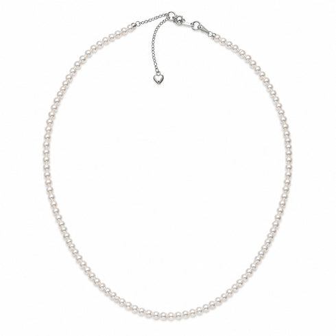 Pearl strand necklace, 4-5mm Aurora White freshwater pearls, House Of Pearls - JG