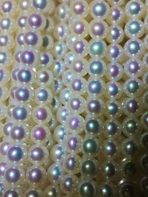 Aurora White Freshwater Pearl Strand Necklace (5–5.5mm)