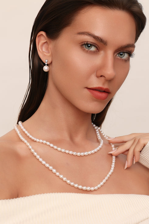 43-Inch Long Freshwater Pearl Endless Necklace