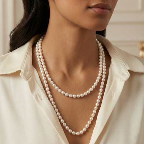48-Inch Freshwater Pearl Rope Necklace