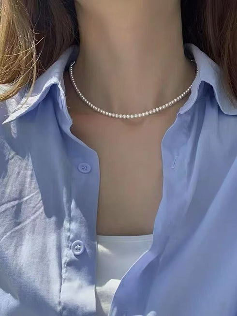 4-5mm Aurora White Freshwater Pearl Strand Necklace - Necklaces made with hand-selected pearls from House of Pearls