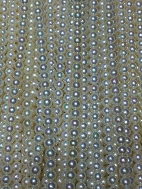 4-5mm Aurora White Freshwater Pearl Strand Necklace - Necklaces made with hand-selected pearls from House of Pearls