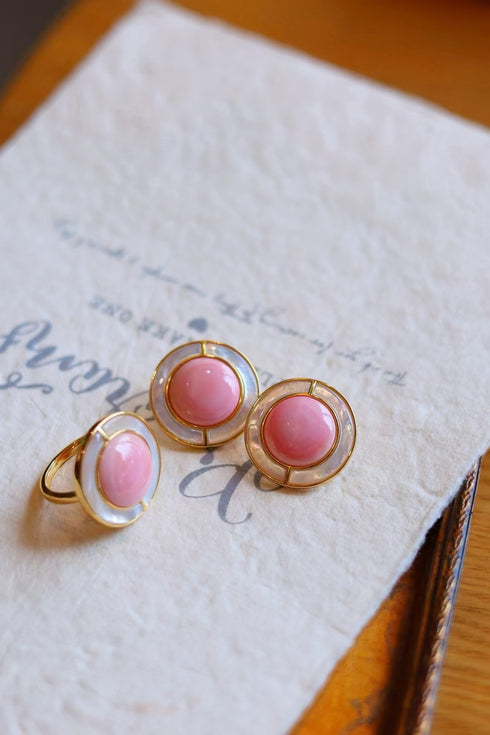 Pink Queen Conch Shell Princess Pearls Earrings - House Of Pearls