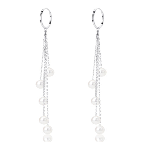 5-6mm Freshwater Pearl & Saskia Earrings - Earrings made with hand-selected pearls from House of Pearls