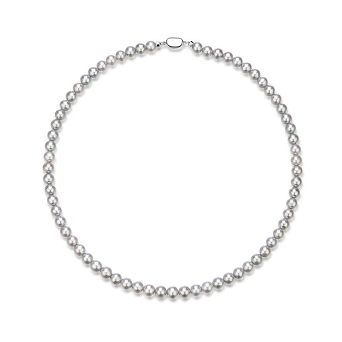 5-6mm Grey Freshwater Pearl Strand Necklace - Necklaces made with hand-selected pearls from House of Pearls