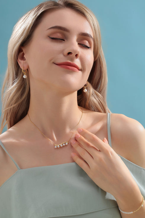 5-6mm Waving Smile Pearls Necklace - Necklaces made with hand-selected pearls from House of Pearls