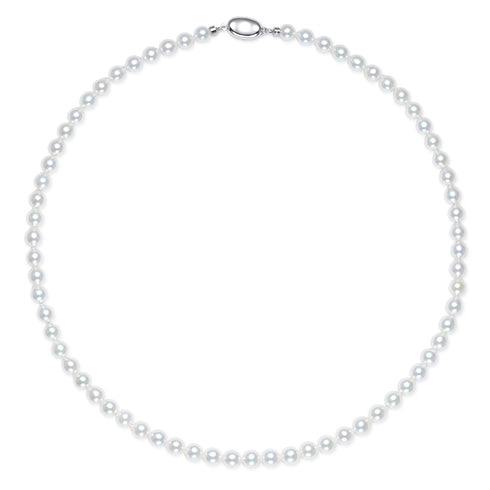 Akoya Pearl Necklace by House Of Pearls, AAA Grade Japanese white 5.5-6mm pearls