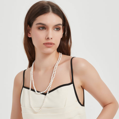 52-inch White Freshwater Pearl Rope Strand - AAA Grade - Necklaces made with hand-selected pearls from House of Pearls