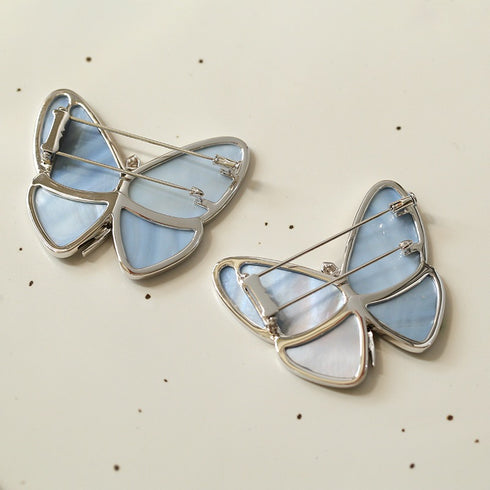 Butterfly Colorful Black Mother of Shell Brooch - House Of Pearls