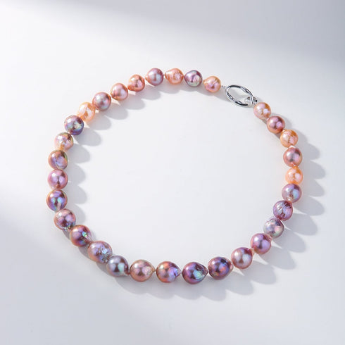 Pink-Purple Baroque Pearl Necklace and Bracelet Set - House Of Pearls