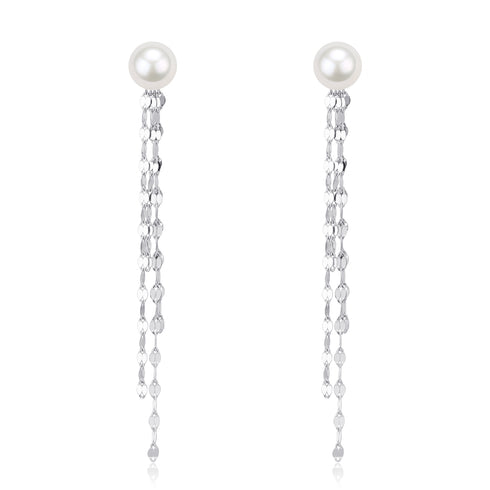 6-7mm Freshwater Pearl & Tassel Earrings - Earrings made with hand-selected pearls from House of Pearls