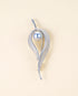 6-7mm Silver Blue Akoya Pearl Leaf Brooch - Brooch made with hand-selected pearls from House of Pearls