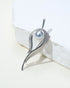 6-7mm Silver Blue Akoya Pearl Leaf Brooch - Brooch made with hand-selected pearls from House of Pearls